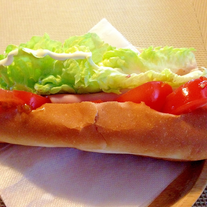 朝ご飯に☆野菜とハムドッグ